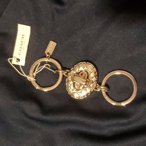 Coach Signature Authentic Turnlock Valet Keyring